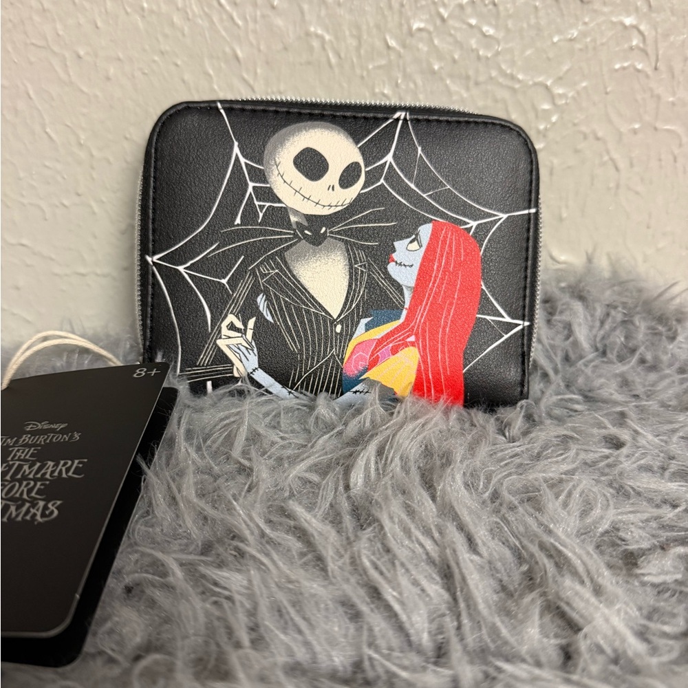 Loungefly The Nightmare Before Christmas Black Wallet with Red and White Accents
